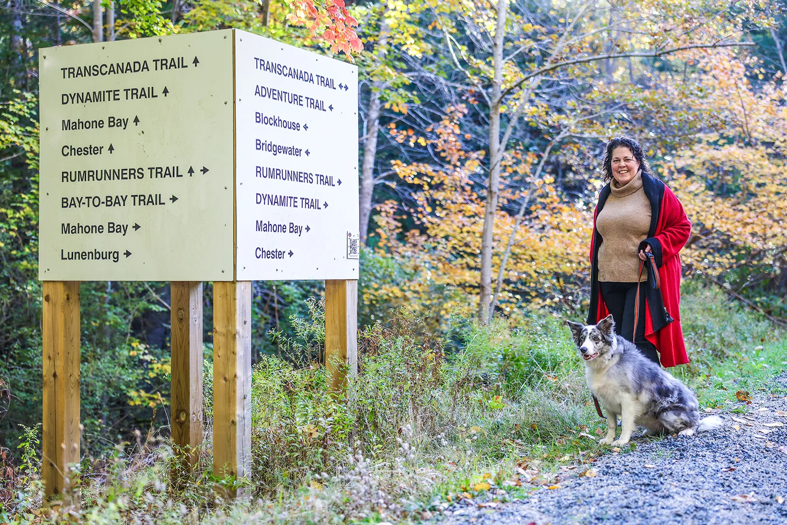 Map of the Bay to Bay Trail from Mahone Bay to Lunenburg